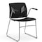 Officesource Stacked Seating Stackable Side Chair with Chrome Frame OSSN6016BK - alternate 1